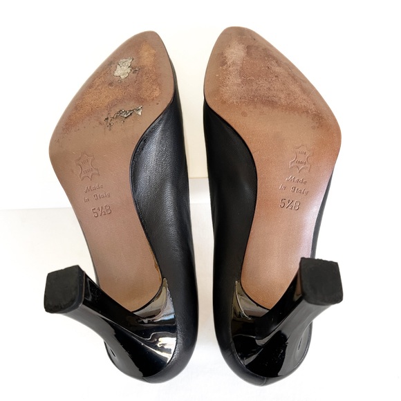 Saks Fifth Avenue Anthracite Heels 35.5 - Picture 12 of 14